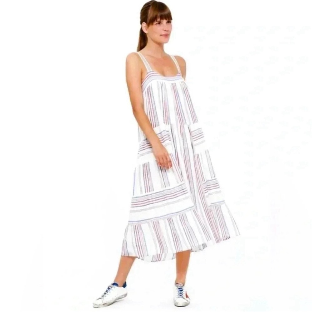 XIRENA Dylan Cotton  Striped Dress XS